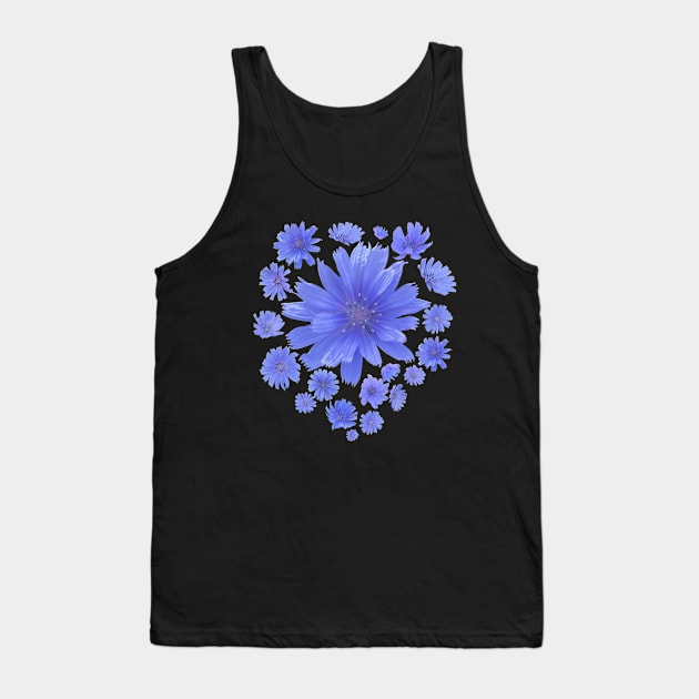 Blue Chicory Flowers: A Floral Arrangement Tank Top by Flowers on t-shirts